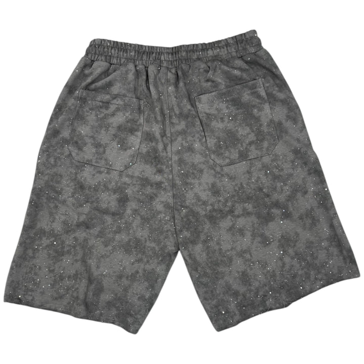 BKYS SP1236 Rhinestone Shorts Grey