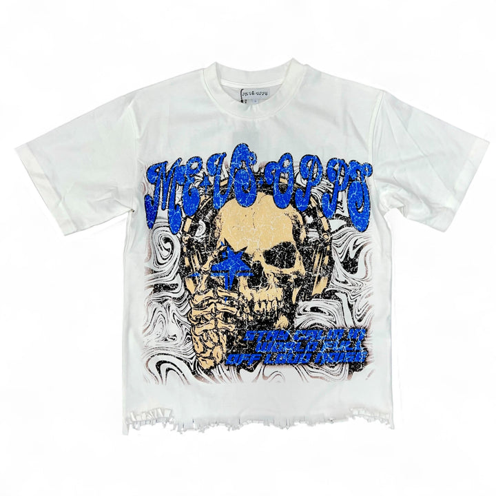 Me Vs Opps Stay Calm Crop Tee White