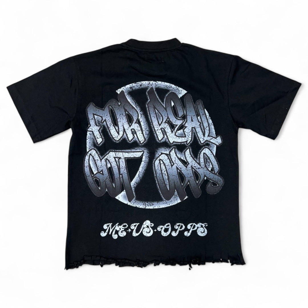 Me Vs Opps Honorable Fighter Crop Tee Black