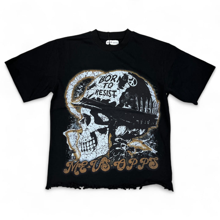 Me Vs Opps Born To Resist Crop Tee