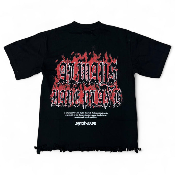 Me Vs Opps Plan B Crop Tee Black