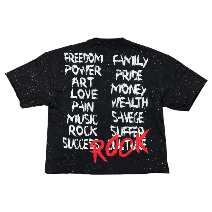 BKYS T1251 Rock My World Cropped Tee Black
