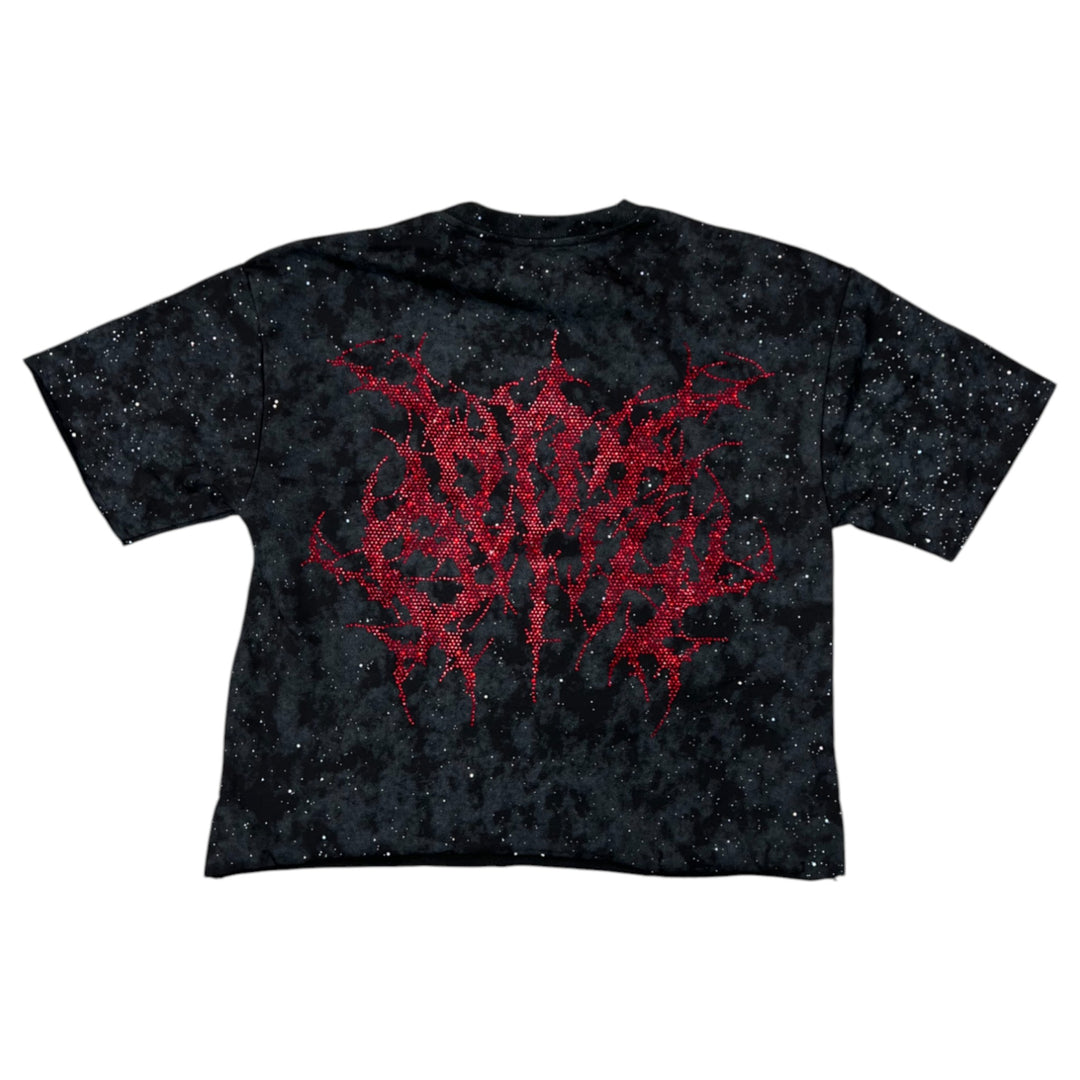 BKYS T1333 Prayer Cropped Tee Black