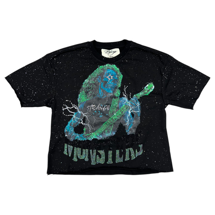 BKYS T1324 Monster Cropped Tee Black