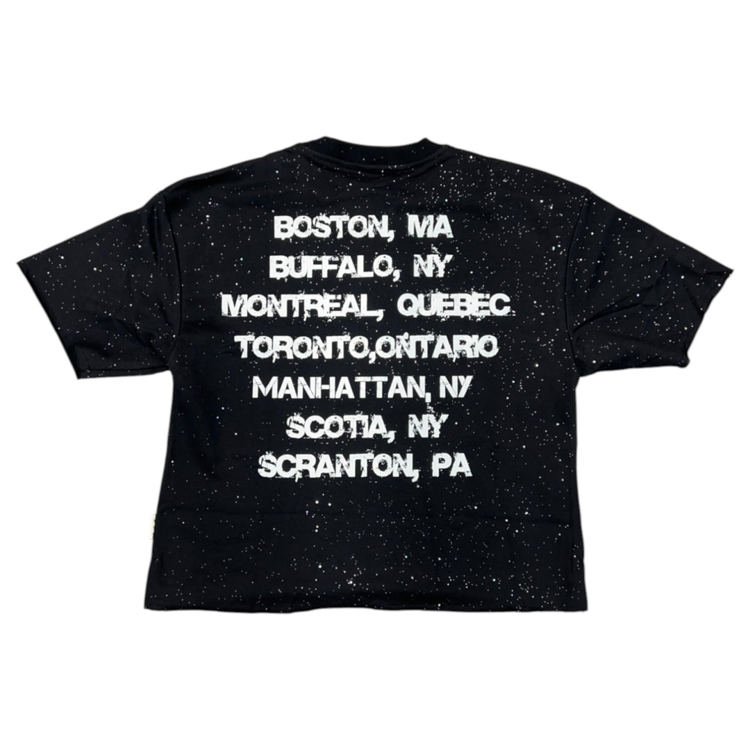 BKYS T1324 Monster Cropped Tee Black