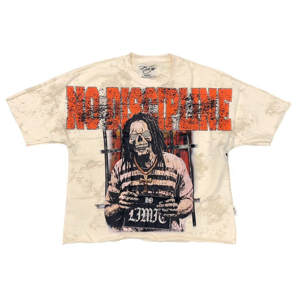 BKYS T1326 No Limit Cropped Tee Off White – Purple Carpet Miami