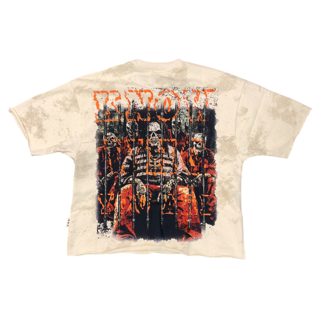 BKYS T1326 No Limit Cropped Tee Off White