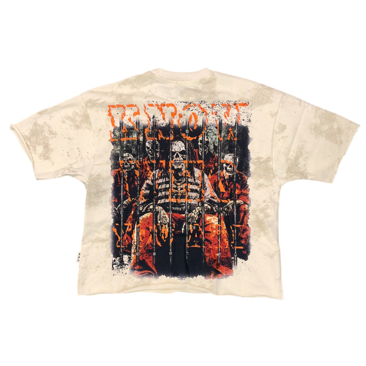BKYS T1326 No Limit Cropped Tee Off White