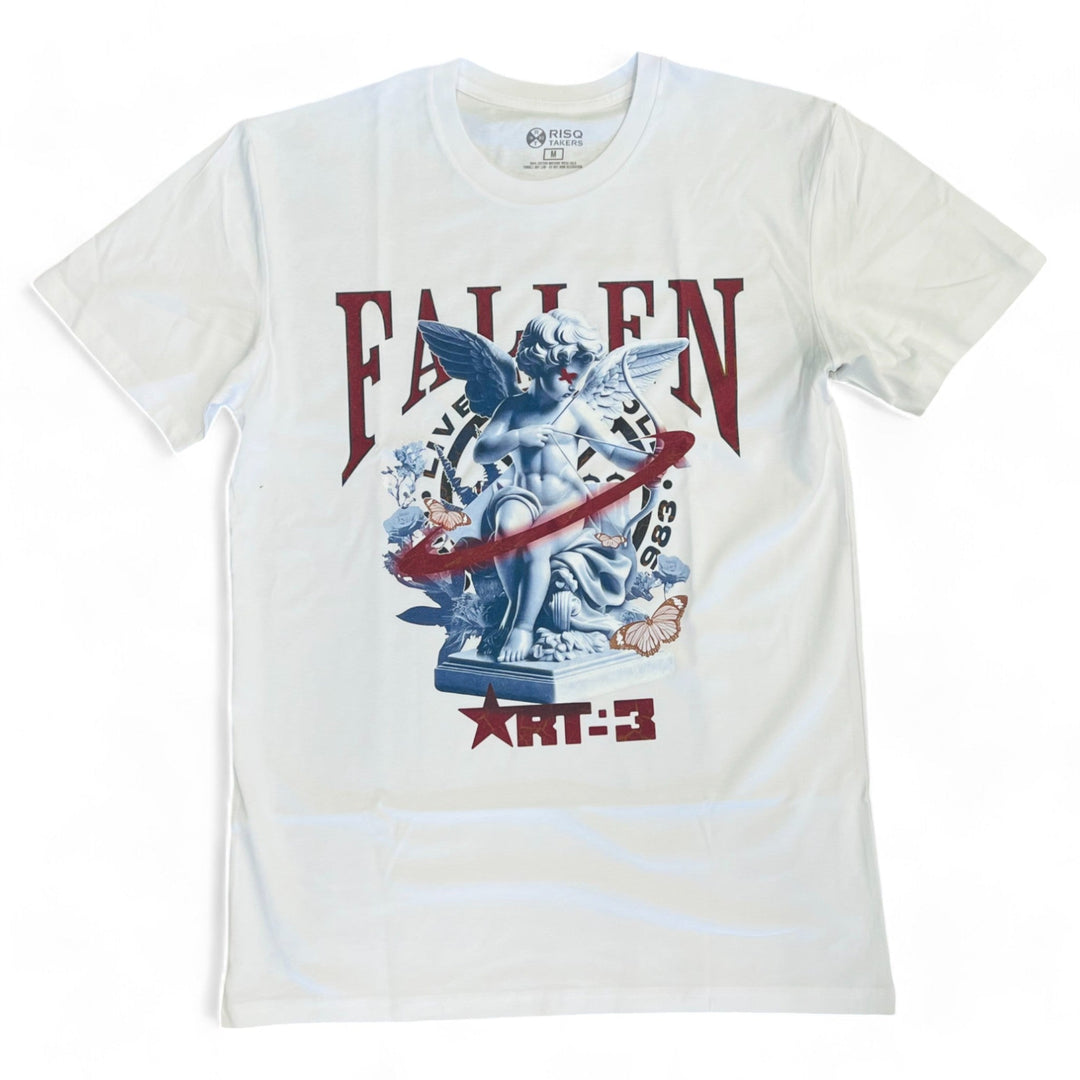 Risq Takers Fallen Angel Tee Wht/Burg Outfit Combo