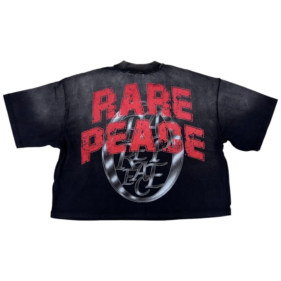 Rare Peace Chaos Crop Shirt Black