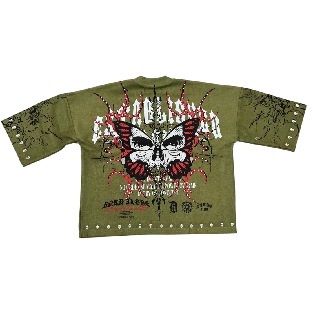 Dissorder Born Alone DS366 Tee Army Olive