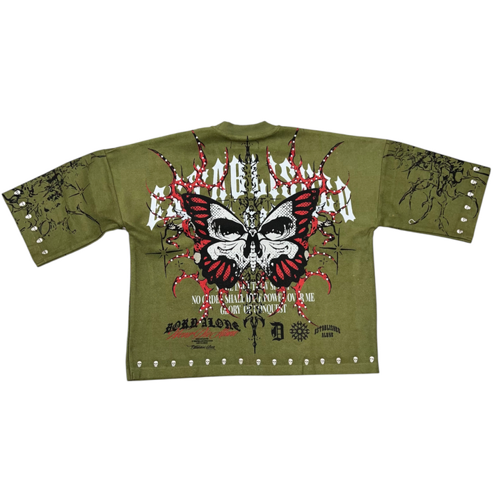 Dissorder Born Alone DS366 Tee Army Olive