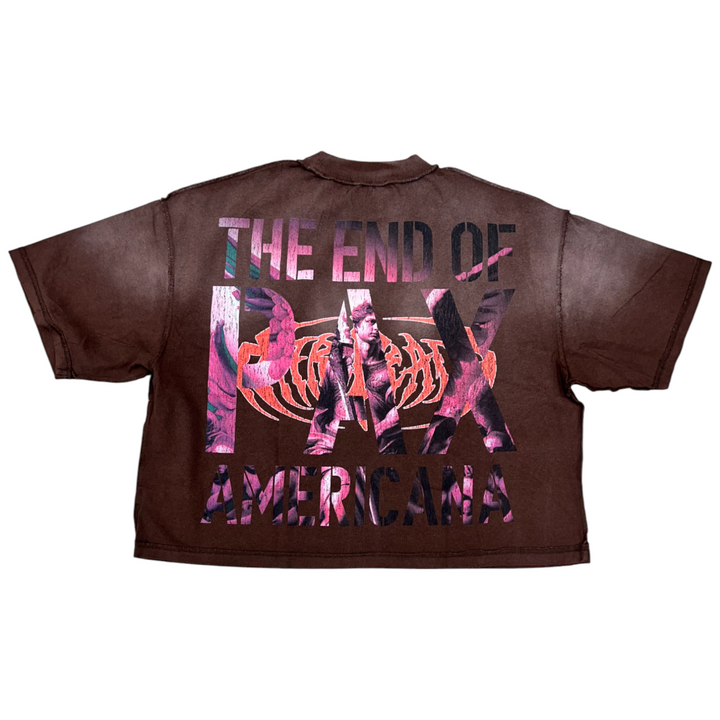 Rare Peace Crop Shirt Brown