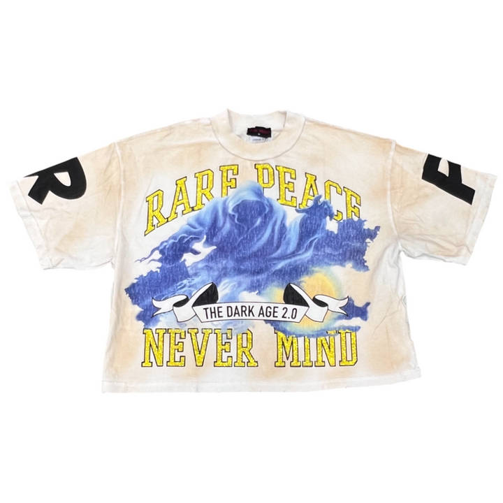 Rare Peace Never Mind Crop Shirt Khaki