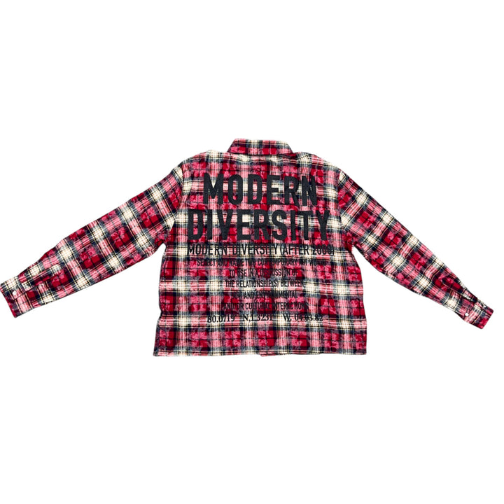 Kleep  Plaid Crop Shirt Oblivion Red