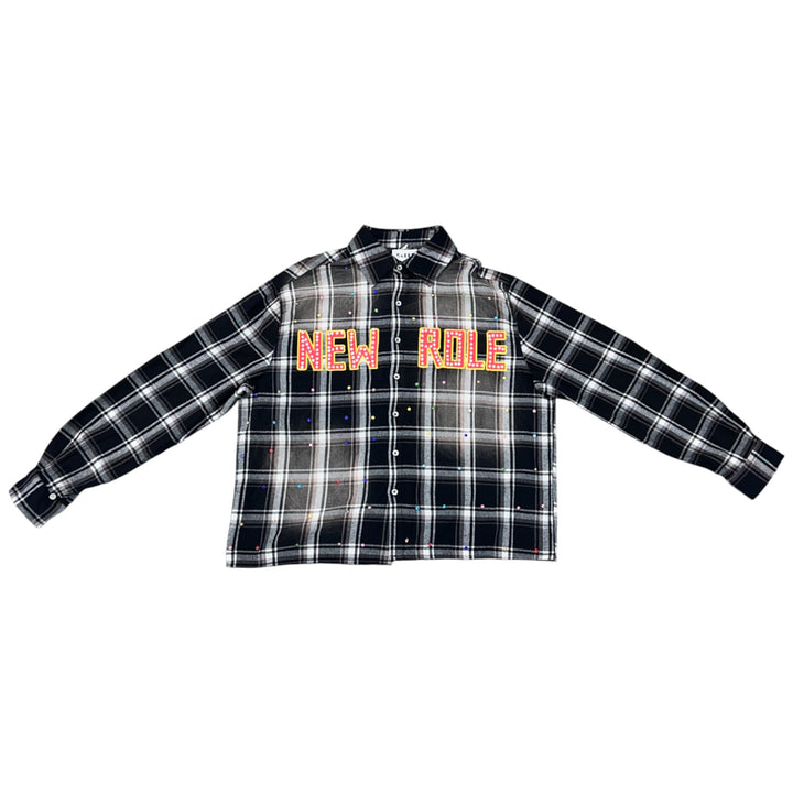 Kleep Plaid Crop Shirt Umbro Black