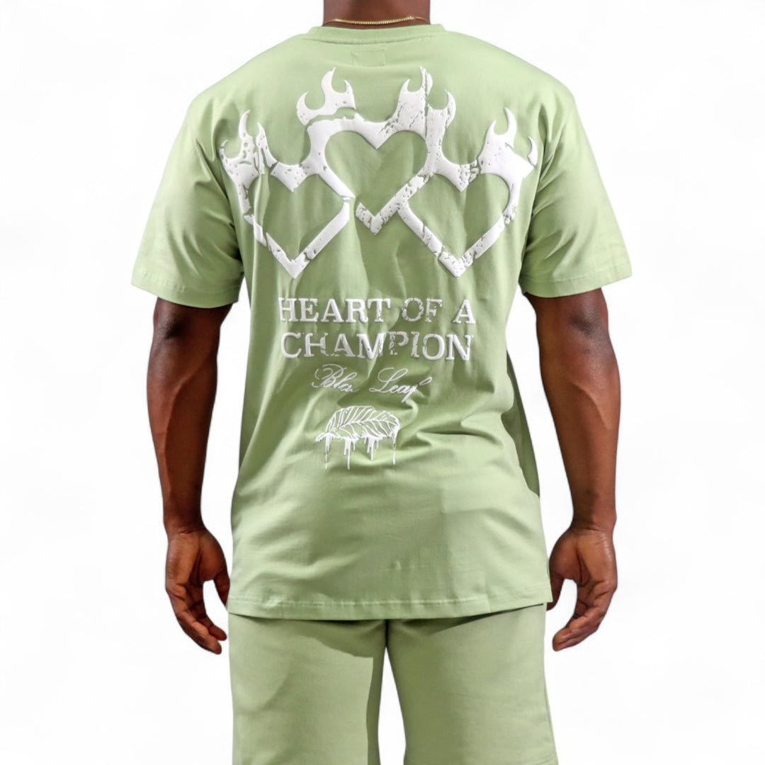 Blac Leaf Triple Heart Sage Big & Tall Shirt