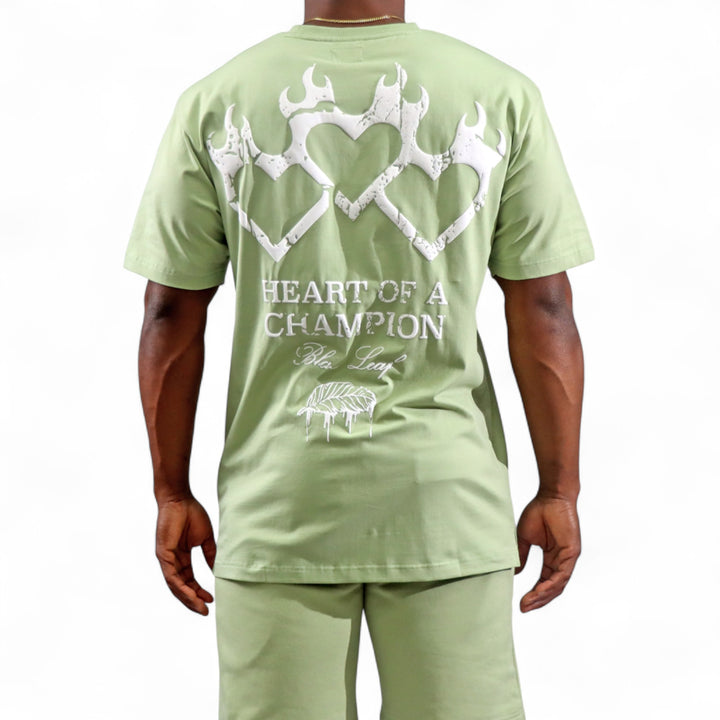 Blac Leaf Triple Heart Sage Big & Tall Shirt