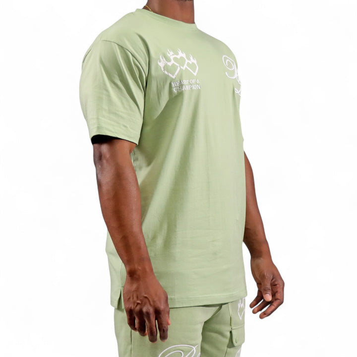 Blac Leaf Triple Heart Sage Big & Tall Shirt