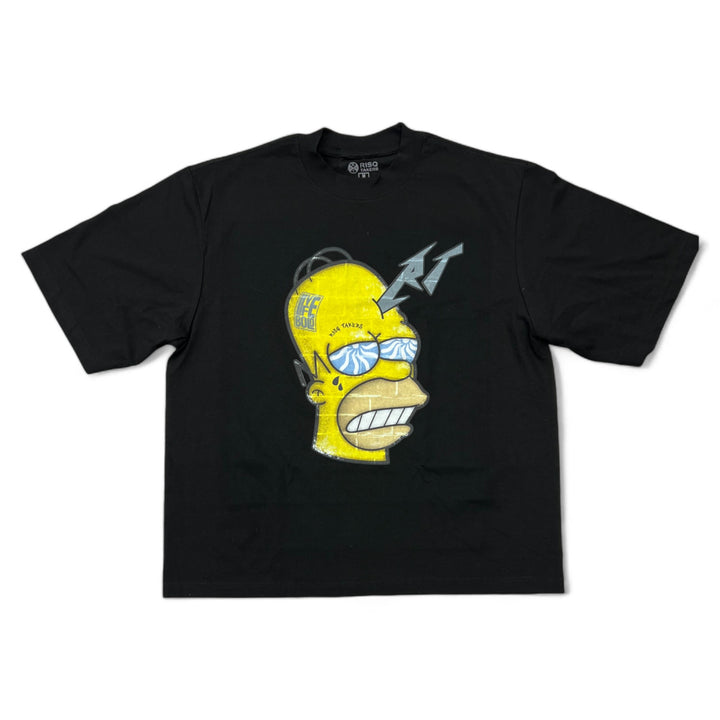 Risq Takers Homer Simpson  Tshirt Blk/Ylw