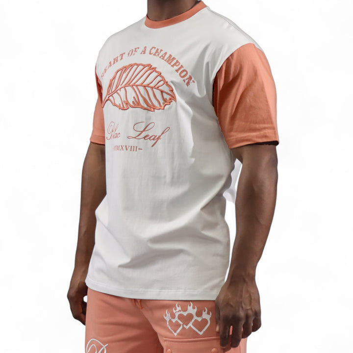 Blac Leaf Heart Of A Champion Salmon Big & Tall Shirt