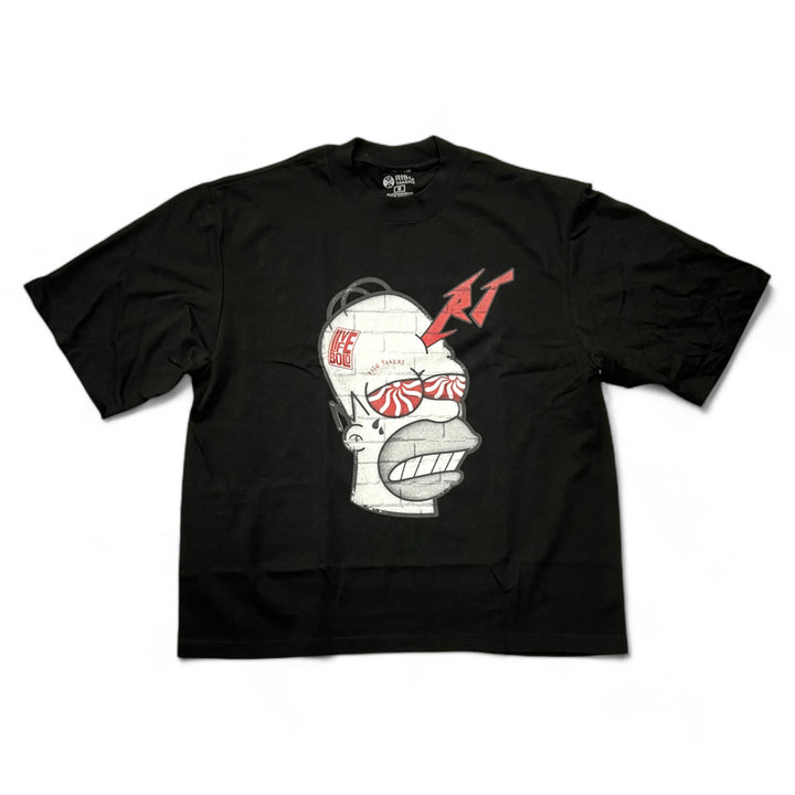 Risq Takers Homer Simpson Red Eye Tshirt Blk/Wht