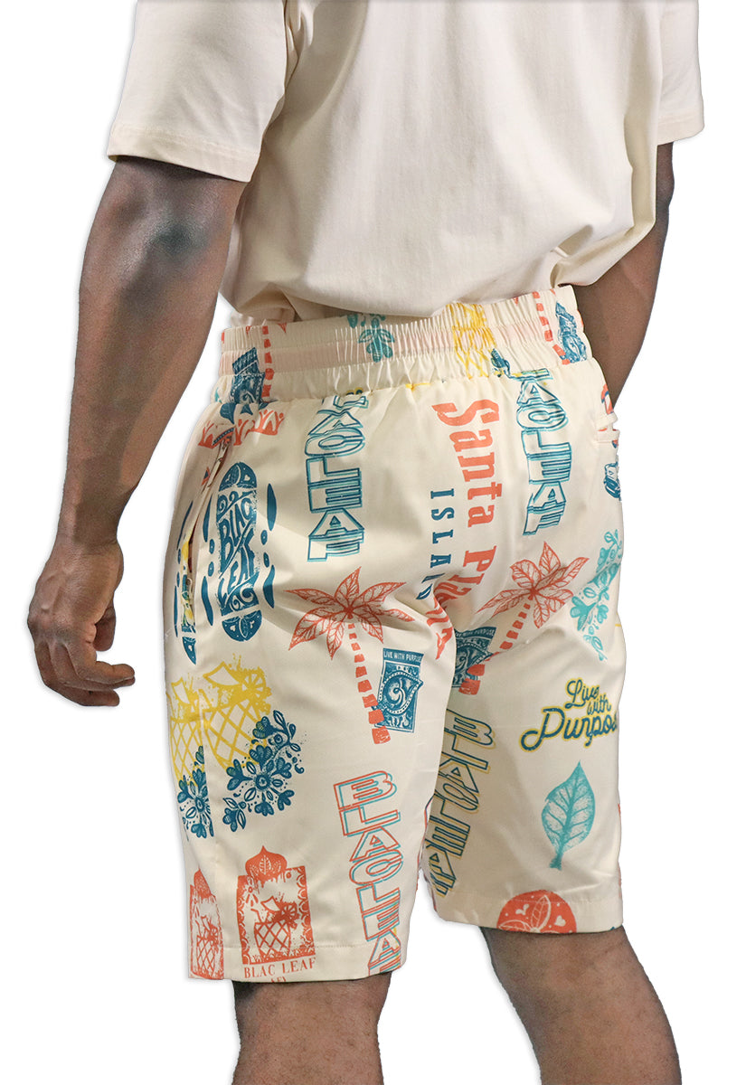 Blac Leaf Santa Planta AOP Shorts Natural