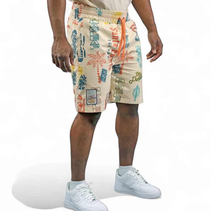 Blac Leaf Santa Planta AOP Shorts Natural
