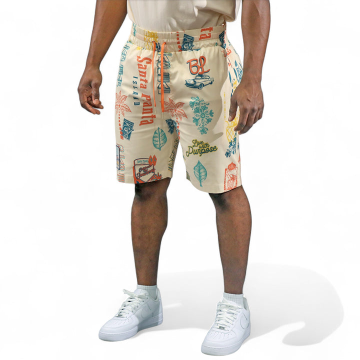 Blac Leaf Santa Planta AOP Shorts Natural