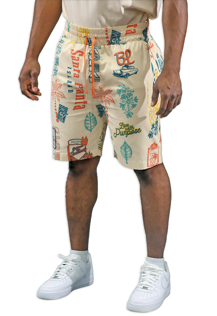 Blac Leaf Santa Planta AOP Shorts Natural