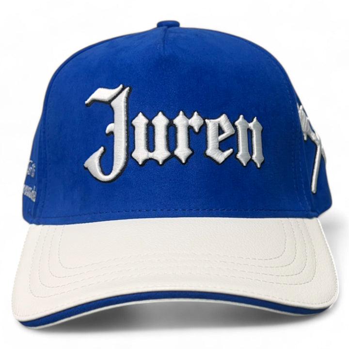 Juren Royal Pebble Leather Dad Hat Royal