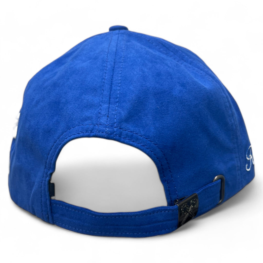 Juren Royal Pebble Leather Dad Hat Royal