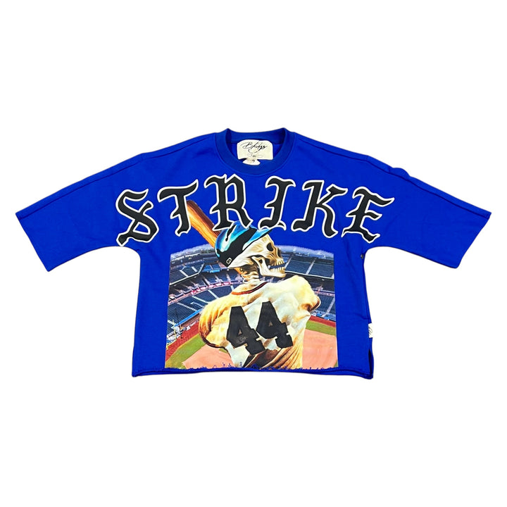 Bkys Strike Cropped Tee Royal Blue