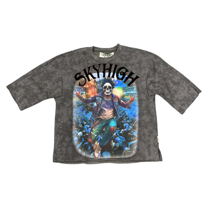 Bkys Sky High Cropped Tee Grey