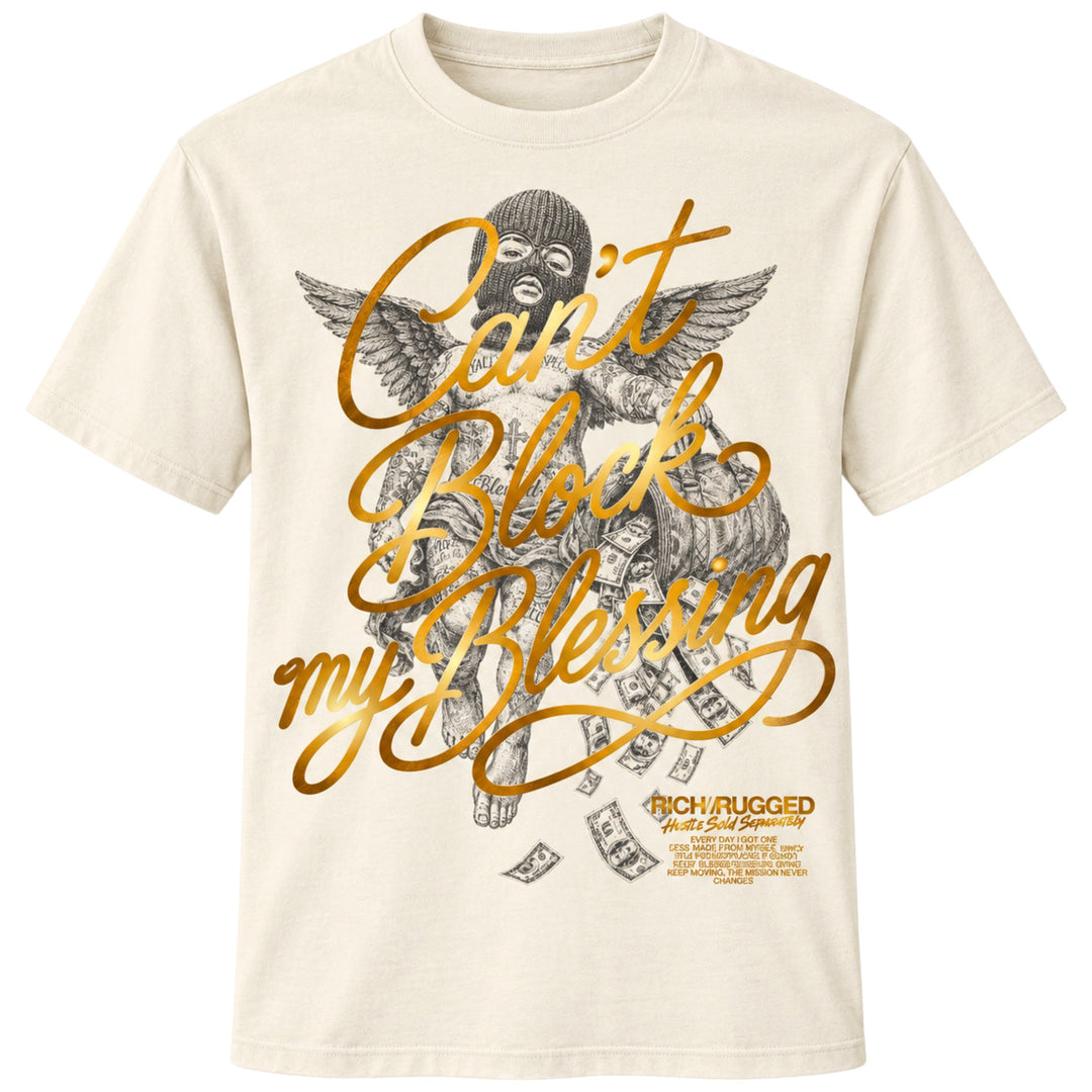 Rich & Rugged Can't Block Blessings Tee Natural