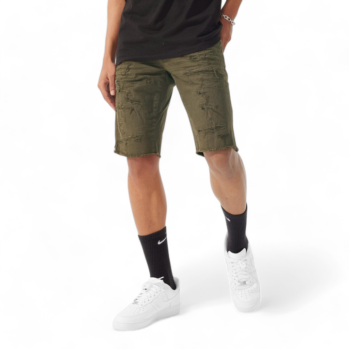 Jordan Craig Shorts w/ Shreds Olive