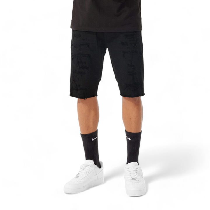 Jordan Craig Shorts w/ Shreds Black