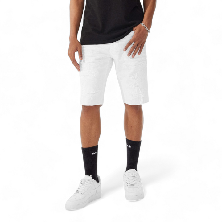 Jordan Craig Shorts w/ Shreds White