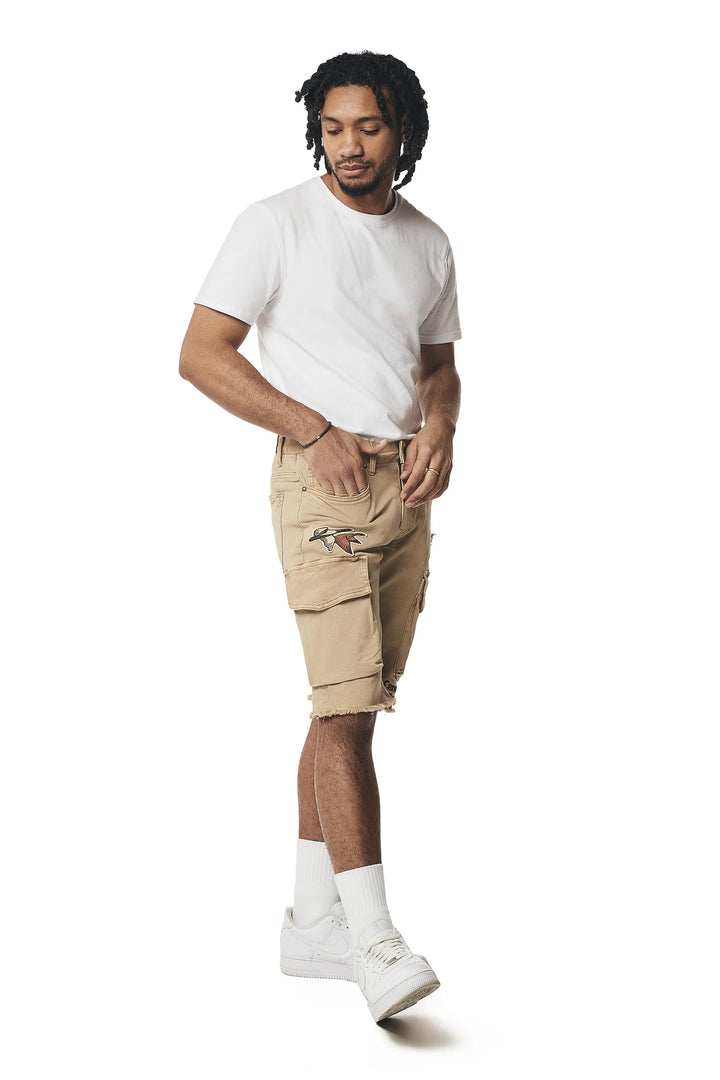 Smoke Rise Forest Collection Cargo Twill Shorts Khaki