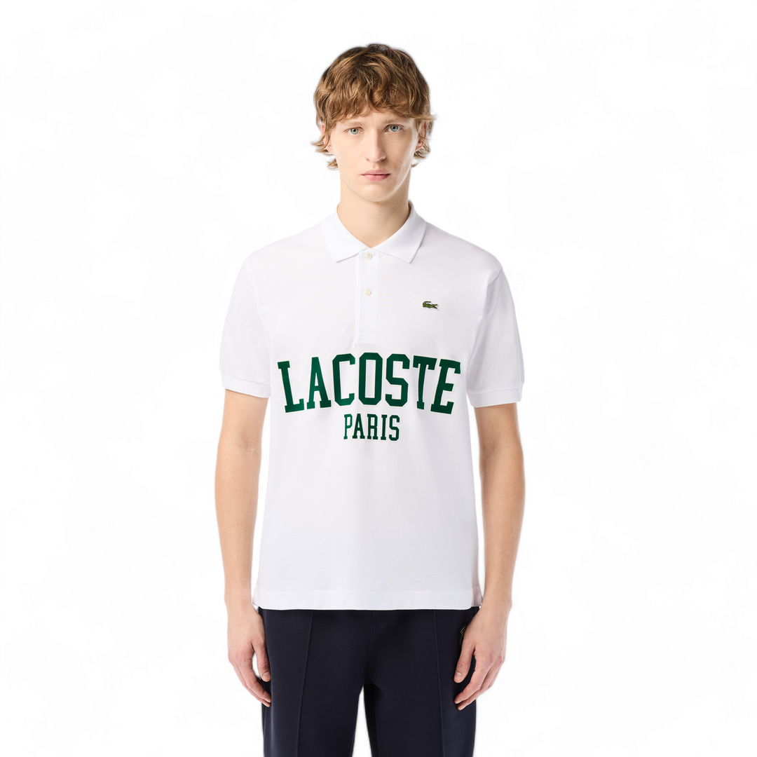 Lacoste Branded Piqué Polo White