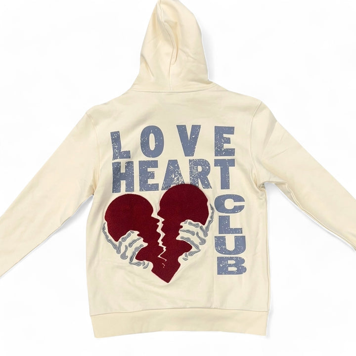 Reelistik Love Heart Club Hoodie Cream