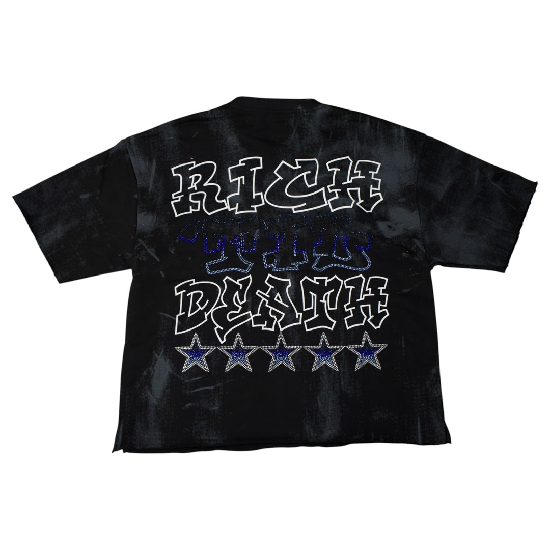 BKYS T1434 Wanted Cropped Shirt Black