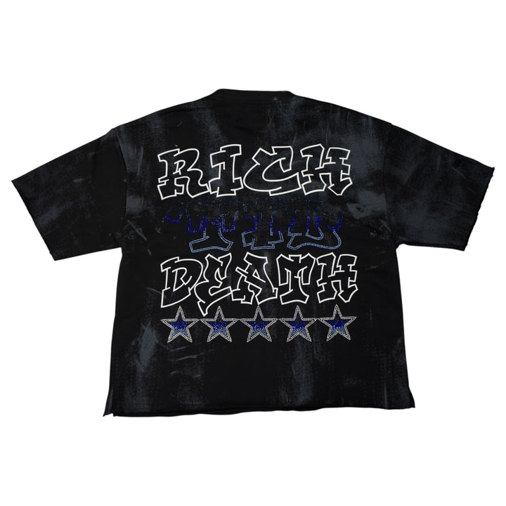 BKYS T1434 Wanted Cropped Shirt Black