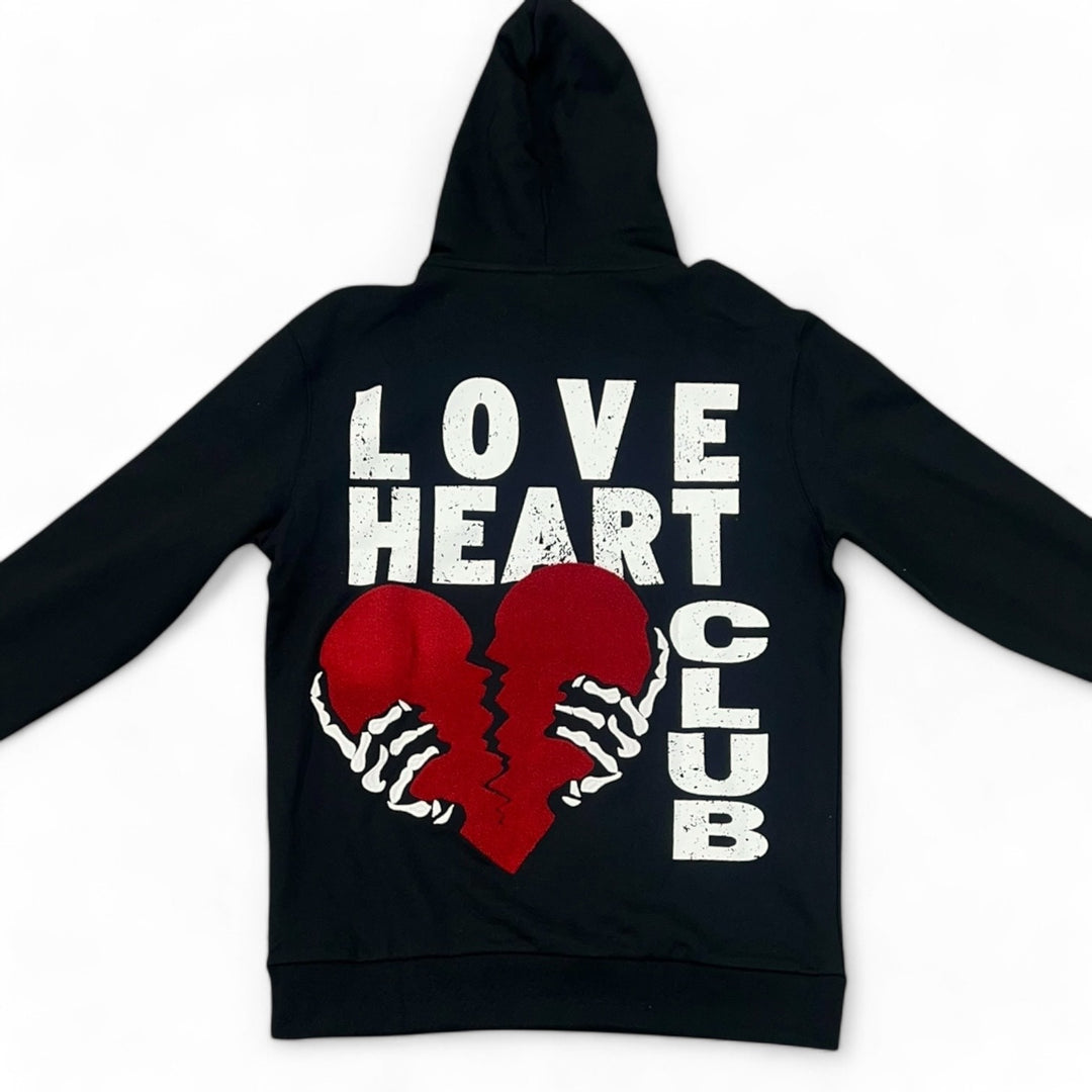 Reelistik Love Heart Club Hoodie Black