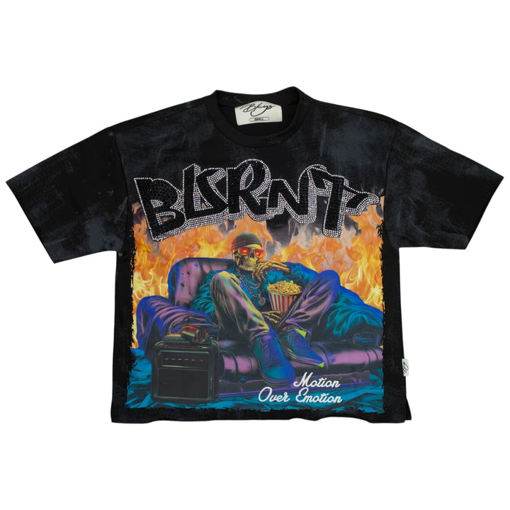 BKYS Burnt Cropped Shirt Black