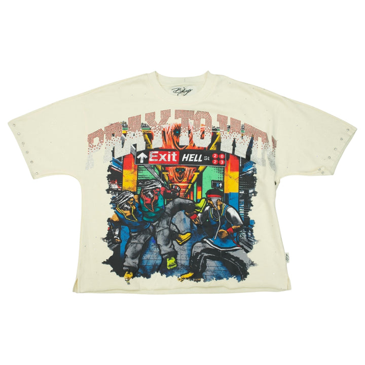 BKYS Pray To Win Cropped Shirt Off White