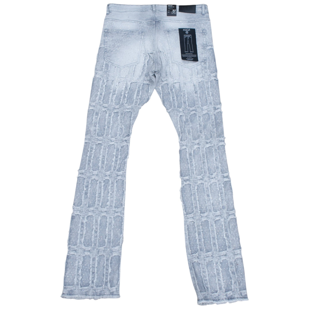 Focus Multi Layer Stone Denim Light Grey