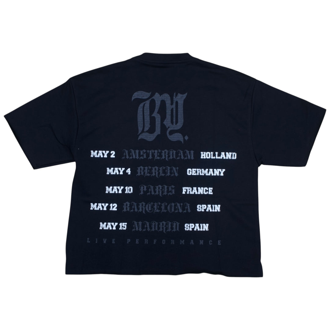 BKYS  Crew Cropped Shirt Washed Black