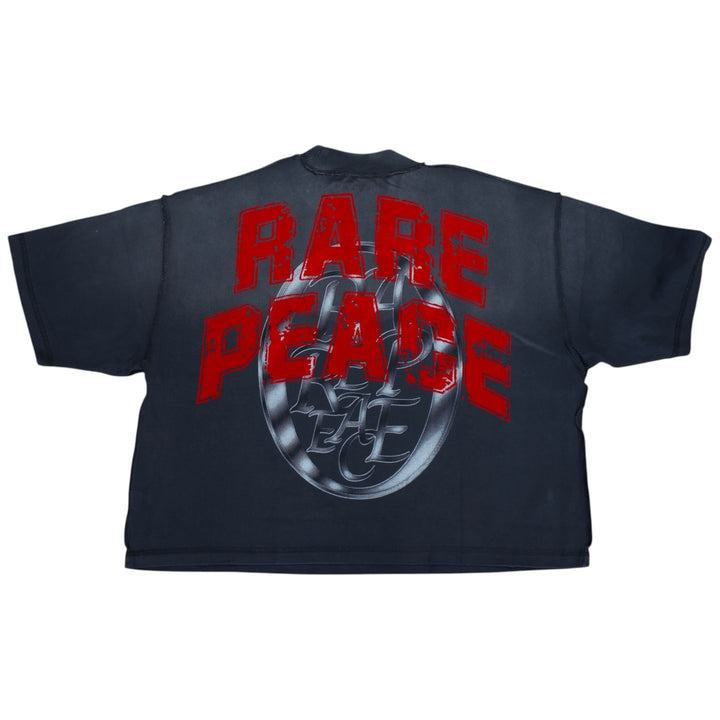 Rare Peace RT5056 Crop Shirt Dark Grey