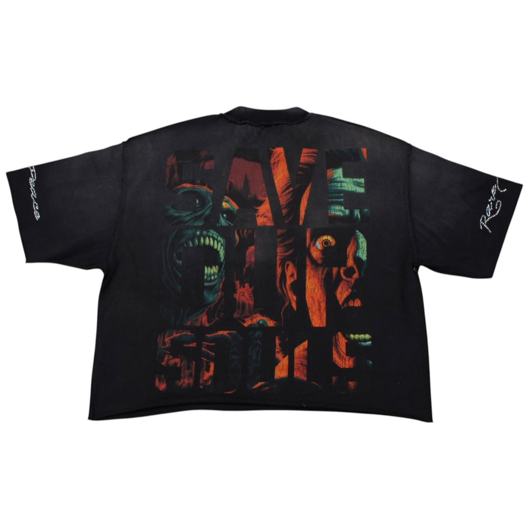 Rare Peace RT5051 No Longer Crop Shirt Black